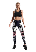 Load image into Gallery viewer, Women&#39;s Gothic Girl &amp; Roses Yoga Gym Fitness Leggings