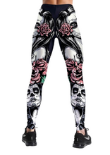 Load image into Gallery viewer, Women&#39;s Gothic Girl &amp; Roses Yoga Gym Fitness Leggings