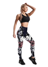 Load image into Gallery viewer, Women&#39;s Gothic Girl &amp; Roses Yoga Gym Fitness Leggings