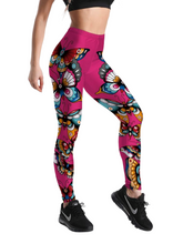 Load image into Gallery viewer, Women&#39;s Two Sided Butterflies Yoga Gym Fitness Leggings