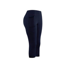 Load image into Gallery viewer, Women Sports Running Active Capri Leggings With Side Pockets