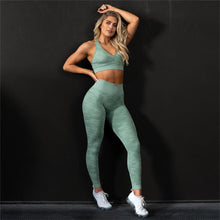 Load image into Gallery viewer, Women&#39;s Yoga Fitness Camo Set