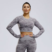 Load image into Gallery viewer, Women&#39;s Yoga Fitness Camo Set