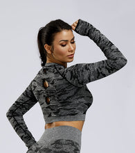 Load image into Gallery viewer, Women&#39;s Yoga Fitness Camo Set