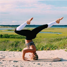Load image into Gallery viewer, Women Workout Leggings With Breathable Mesh and Black or White Patchwork