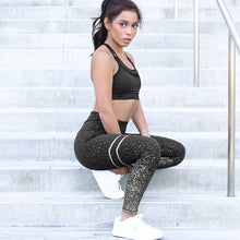 Load image into Gallery viewer, Women Leggings Metallic Foil Print Sports Yoga Pants