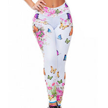 Load image into Gallery viewer, Women High Waist Cherry Blossoms Print Gym Sportswear Leggings