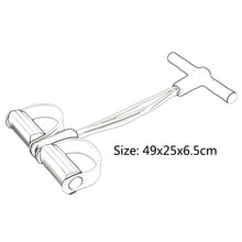 Load image into Gallery viewer, 4 Tube Pedal Ankle Puller Elastic Sit Up Pull Rope For Abdomen, Waist, Arm, Yoga Stretching Perfect For Indoor Workout