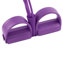 Load image into Gallery viewer, 4 Tube Pedal Ankle Puller Elastic Sit Up Pull Rope For Abdomen, Waist, Arm, Yoga Stretching Perfect For Indoor Workout