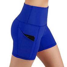 Load image into Gallery viewer, Women&#39;s Solid Colour High Waist Yoga Short Side Pocket