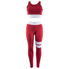 Load image into Gallery viewer, Women Red Or Black Compression Yoga Set