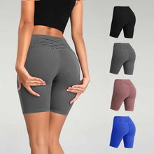 Load image into Gallery viewer, Women High Waist Gym Shorts With Phone Pocket