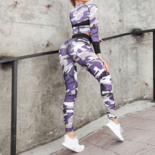 Load image into Gallery viewer, Comfortable Camo Yoga Set - Seamless leggings with Camouflage Matching Top