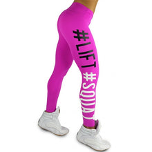 Load image into Gallery viewer, Women Letters Print Gym Wear Active Leggings