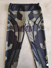 Load image into Gallery viewer, Women High Waist Camo Design with Text Sportswear Leggings