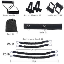 Load image into Gallery viewer, Sports Fitness Resistance Bands Set for Leg and Arm Exercises Boxing Muay Thai Home Gym Bouncing Strength Training Equipment