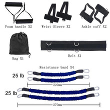 Load image into Gallery viewer, Sports Fitness Resistance Bands Set for Leg and Arm Exercises Boxing Muay Thai Home Gym Bouncing Strength Training Equipment