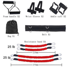 Load image into Gallery viewer, Sports Fitness Resistance Bands Set for Leg and Arm Exercises Boxing Muay Thai Home Gym Bouncing Strength Training Equipment