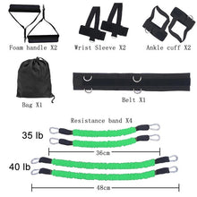 Load image into Gallery viewer, Sports Fitness Resistance Bands Set for Leg and Arm Exercises Boxing Muay Thai Home Gym Bouncing Strength Training Equipment