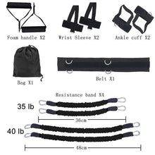 Load image into Gallery viewer, Sports Fitness Resistance Bands Set for Leg and Arm Exercises Boxing Muay Thai Home Gym Bouncing Strength Training Equipment