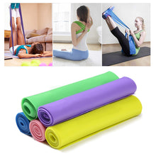 Load image into Gallery viewer, Gym Equipment 1.5M Yoga Pilates Rubber Stretch Strap Yoga Resistance Bands Elastic Sports Bands Exercise Strap Fitness Belt