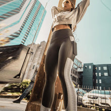 Load image into Gallery viewer, Women Fitness Gym Yoga Leggings in Grey with a pocket