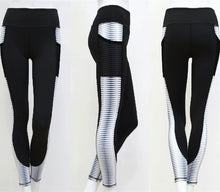 Load image into Gallery viewer, Women Active Yoga Fitness Workout Leggings with Pocket in Black